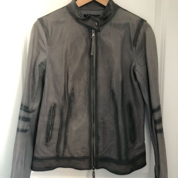 THEORY Moto Style leather jacket - medium - Picture 4 of 9